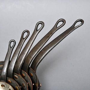 Винтажный Набор из 5-ти Медных Ковшиков разных размеров Франция, середина ХХ века.