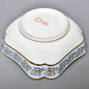 Набор для подачи и сервировки - 3 предмета, "Незабудки" Фарфор Haviland Франция, первая половина ХХ века.