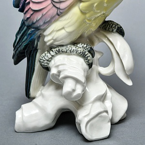 Большая Птица - Фарфоровая Статуэтка «Розово - Жёлтый Какаду» Н -36 см., Karl Ens Германия.