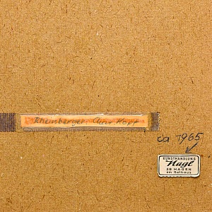 Картина - Портрет - Миниатюра «Старик с трубкой», Доска, Масло, Германия -1965 год.