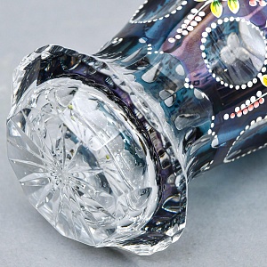 Редкая!!! Коллекционная Ваза - Карандашница, Цветочная Эмалевая роспись, Хрусталь Witti,  Германия 60-е гг.