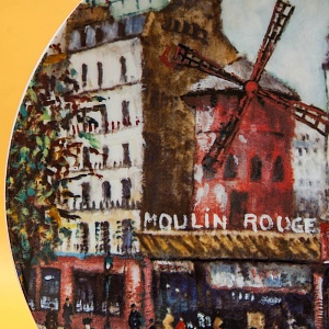 Коллекционная Тарелка «Париж - Мулен Руж» Фарфор, Лимож, Limoges, Франция.