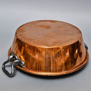 Французский Медный таз для варки варенья на 9 литров, вторая половина ХХ века.