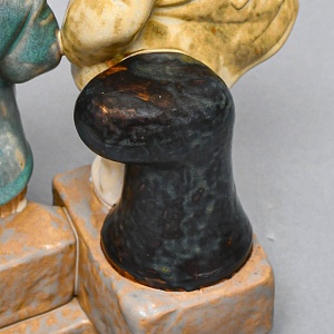 Коллекционная Фарфоровая статуэтка «Дети с фонарем», Lladro серия Грес, Испания.