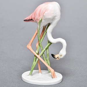 Коллекционная Фарфоровая статуэтка «Птица. Фламинго», ROSENTHAL Германия, середина ХХ века. 