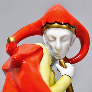 Редкая! Коллекционная Фарфоровая статуэтка «Придворный шут», GOEBEL Германия - 1986 год. 