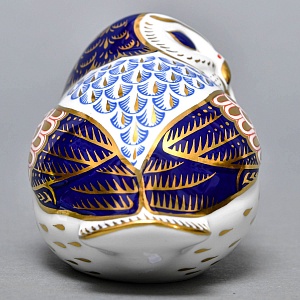 Коллекционное Пресс - Папье, Фарфоровая Статуэтка «СОВА», Royal Crown Derby, Англия, 80-е гг. 