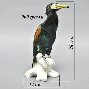 Редкость!  Птица - Большая Фарфоровая статуэтка «Баклан» Карл Энс / Karl Ens, Германия -50 гг.