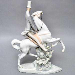 Коллекционная Фарфоровая статуэтка «Всадник», Lladro / Лядро Испания, 1969 - 1985 годы.