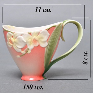 Авторский Фарфоровый Чайный сервиз «Бабочки и стрекозы» на 4 персоны, Franz Collection Тайвань.