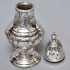 Баночка - Емкость для сахарной пудры, металл Sheffield, Англия середина ХХ века.