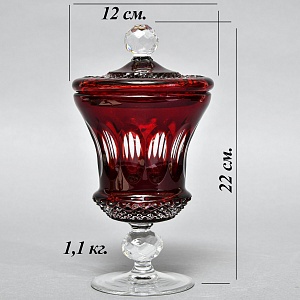 «Рубиновый Хрусталь» - Орешница - Ваза - Конфетница - Доза, DOROTHEENHUTTE Германия.