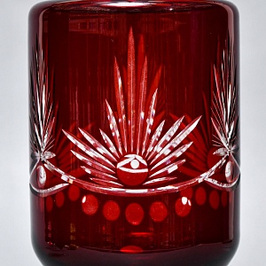 Набор Графин и Рюмки «Рубиновый Хрусталь», Tirgu-Mures Германия, 50 -е годы ХХ века.