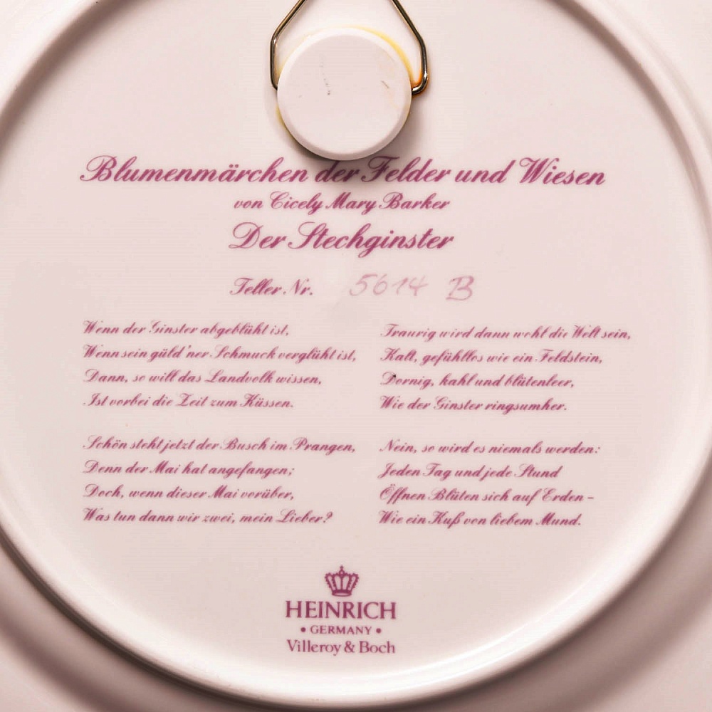Коллекционная Фарфоровая Тарелка «Фея Акация» Heinrich Villeroy&Boch Германия -80 гг.