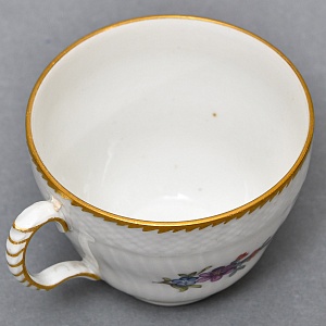 Антикварная Фарфоровая Кофейная пара «Цветочный букет», Royal Copenhagen Дания, 1870 - 1890 годы. 