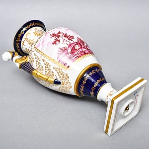 Коллекционные Парные Фарфоровые Вазы в стиле Ампир, Giulia Mangani Италия, середина ХХ века. 