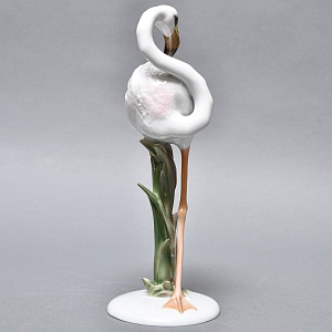 Редкая! Большая Коллекционная Статуэтка «Птица Фламинго», Фарфор ROSENTHAL Германия, 1974 - 1982 годы. 
