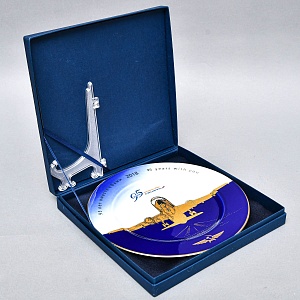 Коллекционная Юбилейная Тарелка - Блюдо «Аэрофлот - 95 лет», ИФЗ Россия - 2018 год.