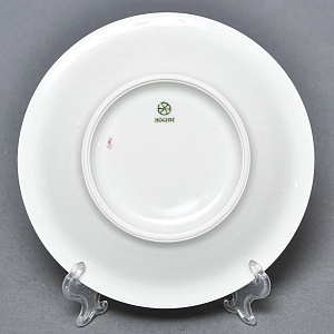 Фарфоровая Кофейная пара + тарелка «Пейзаж у реки», Hochst Германия, середина XX века.