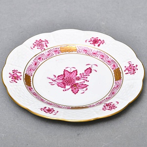 Небольшая Фарфоровая тарелка - блюдце «APPONYI PURPUR», HEREND Венгрия.