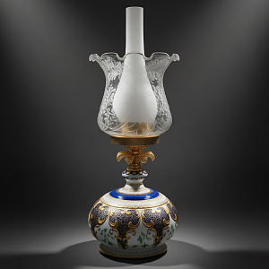 Настольная Электрическая  Лампа - Светильник, фарфор Giulia Mangani Италия, середина ХХ века. 