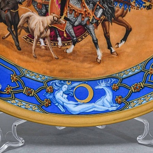 Коллекционная Фарфоровая тарелка «Соколиная охота», Hutschenreuther Германия. 