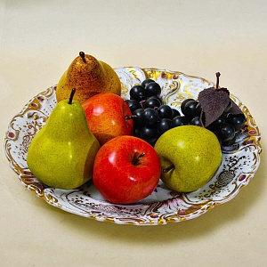 Антикварное Коллекционное Фарфоровое Блюдо - Тарелка «Садовый букет», Rosenthal Германия, 1891 - 1906 годы.