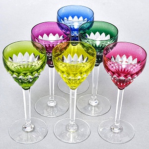 Бокалы для вина «Jardin Royal», Хрусталь Saint Louis. Франция, середина ХХ века.