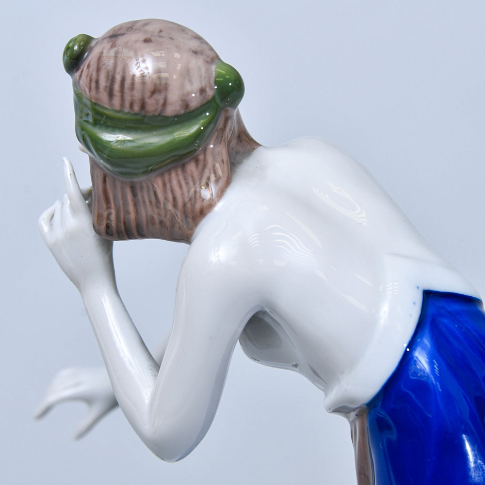 Редкость! Антикварная Фарфоровая статуэтка «Заклинательница змей», ROSENTHAL Германия -1919 год.