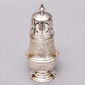 Винтажная Металлическая Баночка - Емкость - Флакон для сахарной пудры, Silverplated Англия 50гг.