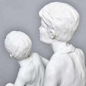 Редкая!!! Коллекционная Фарфоровая Статуэтка «Отец и Сын», Kaiser, Германия -1979 год.