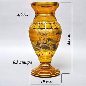 Большая Авторская Коллекционная Ваза «Свидание», Хрусталь OERTEL & Co, Богемия.