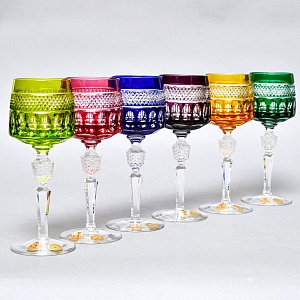 Хрустальные Бокалы для вина 6 -ть штук серия «BRISTOL», NACHTMANN Германия, 70 -е годы ХХ века.