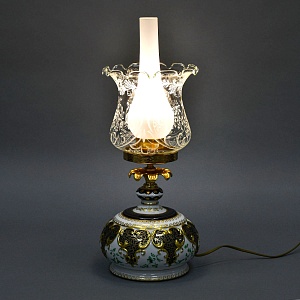 Настольная Электрическая  Лампа - Светильник, фарфор Giulia Mangani Италия, середина ХХ века. 