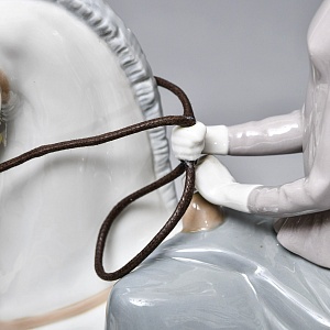 Коллекционная Фарфоровая статуэтка «Прекрасная наездница», Lladro Испания, 1984 - 1989 годы.