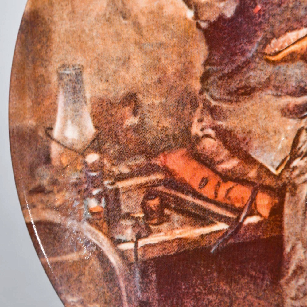  Коллекционная тарелка «Мой любимый дедушка. Сапожник для куклы», Фарфор RECO США - 1978 год. 