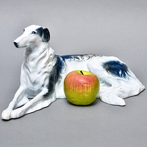 Коллекционная статуэтка «ОХОТНИЧЬЯ СОБАКА. Русская псовая борзая», Фарфор ROSENTHAL Германия.