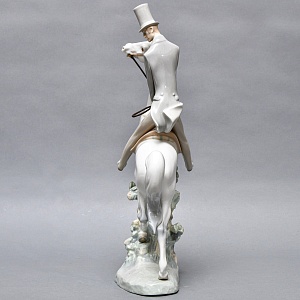 Коллекционная Фарфоровая статуэтка «Всадник», Lladro / Лядро Испания, 1969 - 1985 годы.