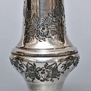 Винтажная Баночка - Емкость для сахарной пудры, металл Sheffield, Англия 50 гг. 