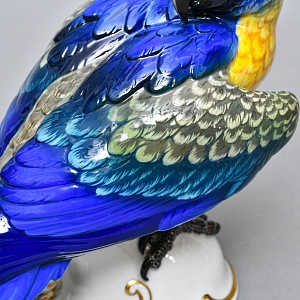 Коллекционная Фарфоровая статуэтка «Попугай Сине-Желтый АРА», ROSENTHAL Германия - 1936 год. 