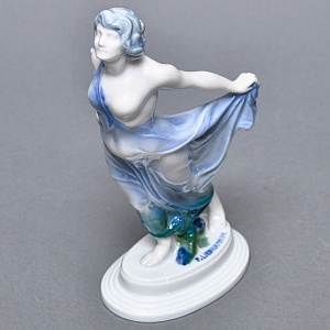 Антикварная Фарфоровая статуэтка «Невеста ветра», Арт Деко, Rosenthal Германия, 1912 - 1914 годы. 